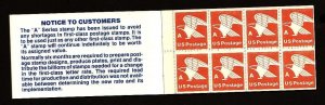 USA-Sc#1736a- id7-unused NH booklet with 3 panes-Birds-Eagles-1978-