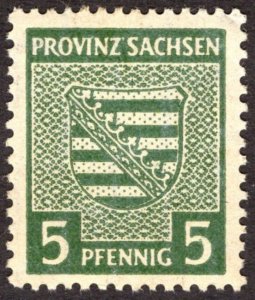 1945, Germany, Soviet Occupation of West Saxony 5pf, MLH, Sc 13N3