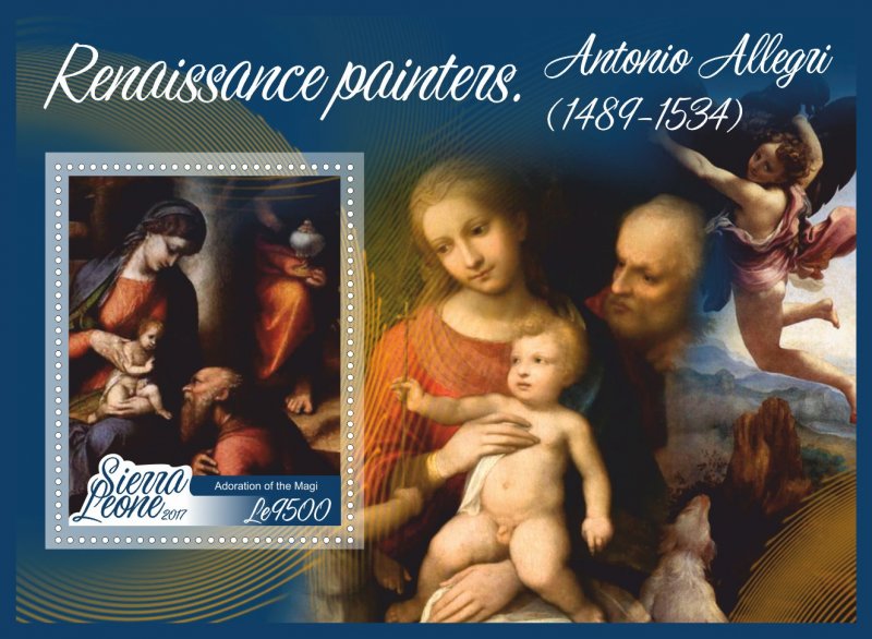 Stamps.Art, painting, Renaissance 2017 year 8 sheets perforated MNH**