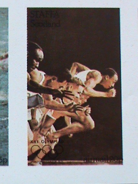 ​STAFFA SCOTLAND STAMP:1976 OLYMPIC GAMES MONTREAL IMPERF- MNH - MINI SHEET