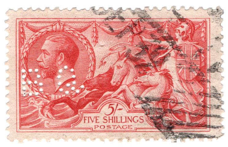 (I.B) George V Commercial Perfin : SG 401 (B Q)