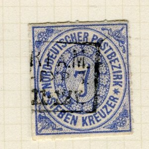 GERMANY; NORTHERN STATES 1860s classic issue fine used Shade of 7k. value