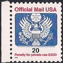 O155 20 cent eagle official mail mint  NH XF