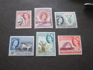 Southern Rhodesia 1953 Sc 81,83,85,86,90 MH/MNH