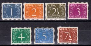 Netherland New Guinea stamps #1 - 7,  1 used, the rest are mint, complete set 