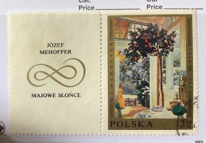 Poland 1969 Scott 1679 used - 2.50Zł, Painting, The Sun of May by Jozef Mehoffer