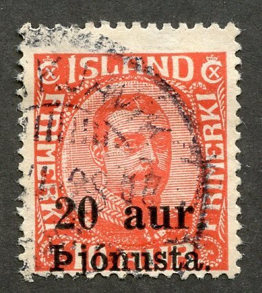 Iceland, Scott #o52, Used