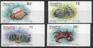 1985 Grenadines and St Vincent 371-374b Sea fauna 15,00 €