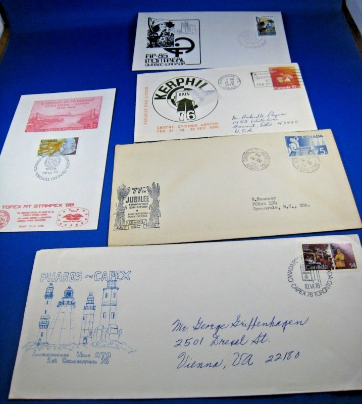 CANADA 1955-1988  -  LOT OF 4 EXPOSITION COVERS      (GG-C3\4)