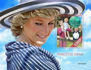 NIGER - 2019 - Princess Diana - Perf Souv Sheet -Mint Never Hinged