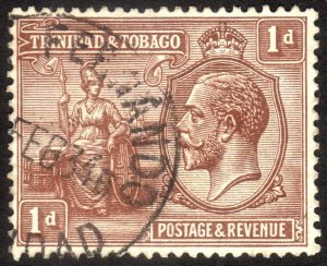 1922, Trinidad and Tobago 1p, Used, Sc 22