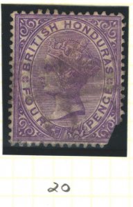 British Honduras Sc#15 Used - fault