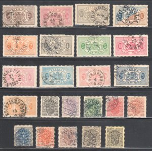 Sweden #O12, O14, O15, O17, O17b, O18 to O25, O28, O30, O31, O33 to O39 ALL USED