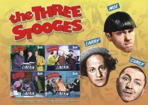 Liberia 2009 - The Three Stooges Sheet Of 4 Stamps - MNH