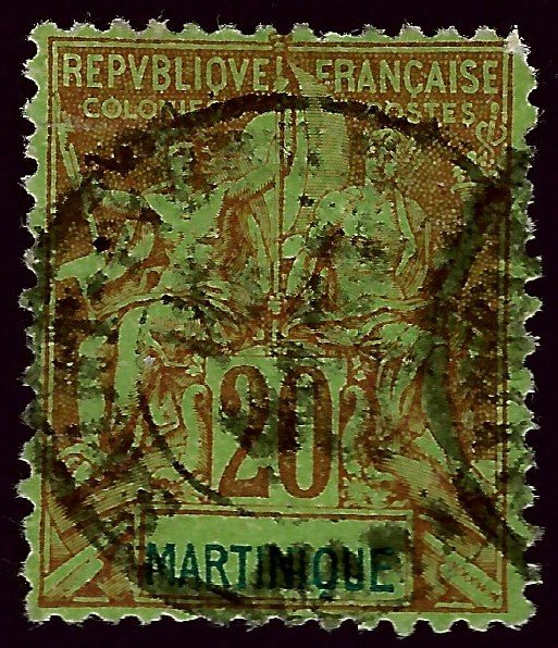 Martinique SC #42 F-VF Used hr. SCV$9.50..Prices are Rising!