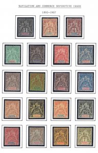 MOMEN: MADAGASCAR ANJOUAN SC #1-19 1892-1907 MINT OG H LOT #66314*