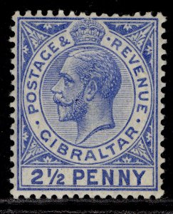 GIBRALTAR GV SG79b, 2½d pale ultramarine, M MINT. Cat £12.