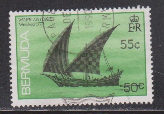 BERMUDA Scott # 599 Used - Bermuda Shipwrecks - New Value Surcharge