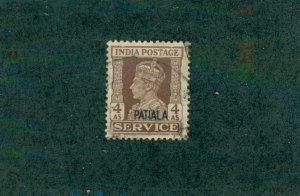 INDIA PATIALA STATE 072 USED CV $3.75 BIN $2.00