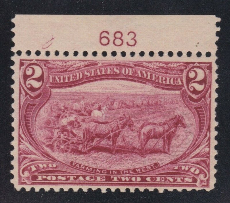 US 286 2c Trans-Mississippi Plate #683 Single Mint VF OG NH SCV $60