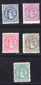 MOMEN: COOK ISLANDS SG #6/10 1893 UNUSED £195 LOT #66702