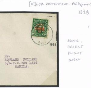 Z125 1928 PHILLIPINES AIRMAIL *First Flight Cover* Per Orient Flight  Manila