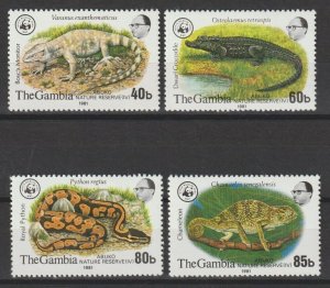 GAMBIA 1981 WWF SG 460/3 MNH Cat £32