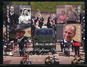 NEVIS  2021 IN MEMORIAUM PRINCE PHILIP  DUKE OF EDINBURGH SHEET  MINT NH