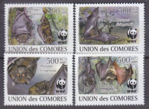 2009 Comoro Islands 2212-2215 WWF / The bats 7,00 €
