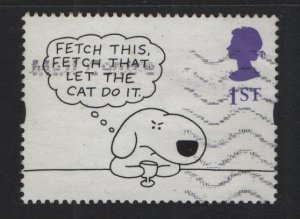 Great Britain  #1650 used  1996  greeting cartoons 1st  fetch this