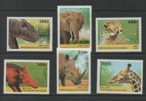 Thematic Stamps Animals - GUINEA 1997 MAMMELS 1733/8 6v