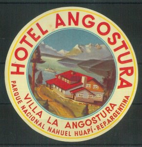 87088 - ARGENTINA - Vintage Hotel LA LABEL - Hotel LA ANGOSTURA Hauel-Huapi-