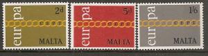 Malta  Scott  425-427  MNH  Complete