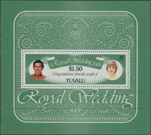 Tuvalu 1981 SG174 Royal Wedding MS MNH