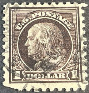 U.S.# 478-USED---SINGLE--ONE DOLLAR/FRANKLIN--VIOLET BLACK---1916(LOTD6)