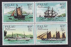 Palau-Scott#54a-Unused NH block-Explorer Ships-1984-