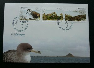 Portugal The Wildlife Of Islands 2004 Bird Flower Flora Fauna Lizard (stamp FDC)