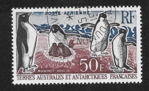 FSAT Scott C4 Used NH - 1963 Adelie Penguins - SCV $32.50