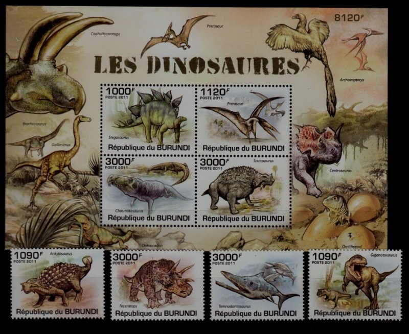 Burundi 912-16 MNH Dinosaurs SCV30