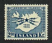 Iceland; Scott 297; 1956;  Unused; NH