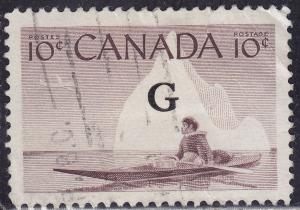 Canada O39 USED 1955 Definitives Eskimo Hunter 10¢ O/P