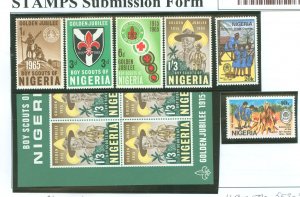 Nigeria #169-172a/553-554 Mint (NH) Souvenir Sheet (Scouts)