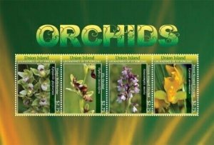 Union Island 2011 - Orchids Flowers - Sheet of 4 Stamps - MNH