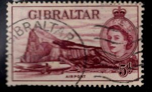 GIBRALTAR  Scott 139 Used from 1953 QE2 stamp set