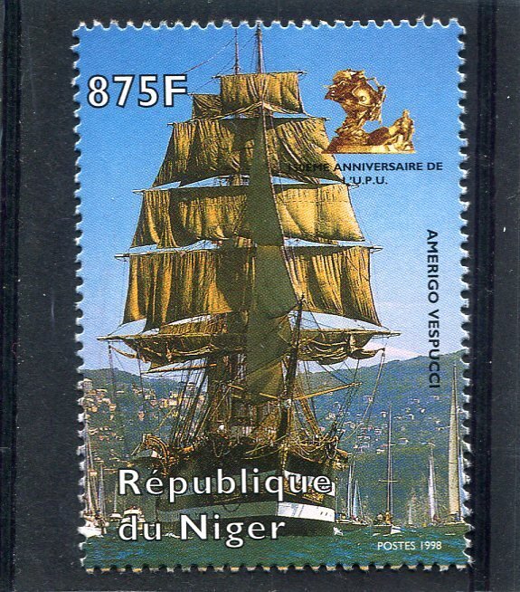 Niger 1998 HISTORY OF SAILING SHIP Amerigo Vespucci 1 Stamp Perforated Mint (NH)