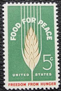 US #1231 MNH Single, Food For Peace, SCV $.25