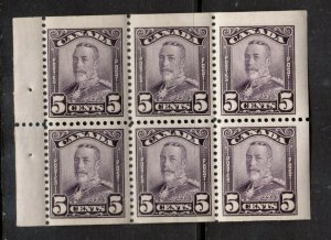 Canada #153a Very Fine Mint Never Hinged Booklet Pane