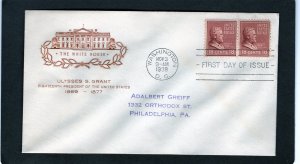 823 Grant, FDC pair HF addressed