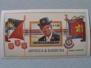 ANTIGUA & BARBUDA: GENERAL EVA BURROWS MINT NOT HING SOUVENIR SHEET