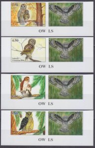 2019 Tajikistan  839b-842b+Tab Birds - Owls 30,00 €